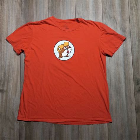 Buc Ees Authentic Beaver Logo Red T Shirt Short Slee Gem