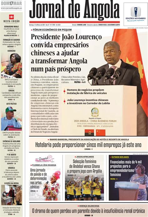 Capa Jornal De Angola De