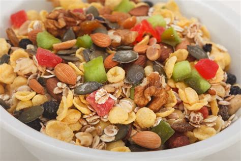 Muesli Dry Fruits Nuts Oats Raisin Cereals Flakes Stock Image Image