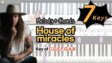 House Of Miracles Bethel Key Of C D E F G A B Piano Cover