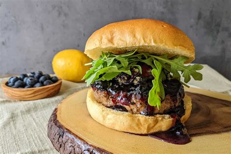 Blueberry Lemon Goat Cheese Burger • The Candid Cooks