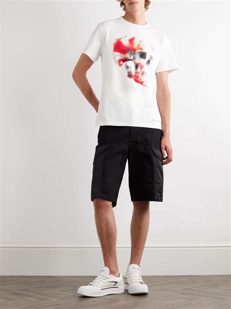 Logo Print Cotton Jersey T Shirt Alexander Mcqueen