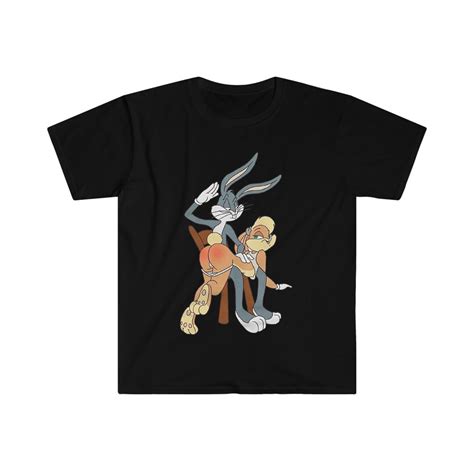 Bugs Spanking Lola Funny Meme Cartoon Unisex Softstyle T Shirt Etsy