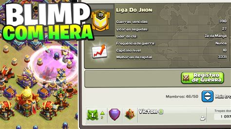 Blimp Hera Vit Rias Seguidas Nas Guerras Do Meu Cl No Clash Of