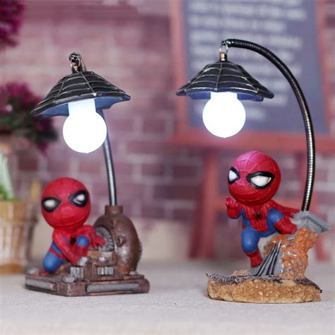 Cartoon Spiderman Led Night Light Superhero Man Figure Spiderman