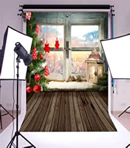 YongFoto 2 2x1 5m Vinyle Toile de Fond Rêve de Noël ated Plancher en