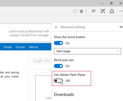 Instructions To Disable Flash Player On All Browsers