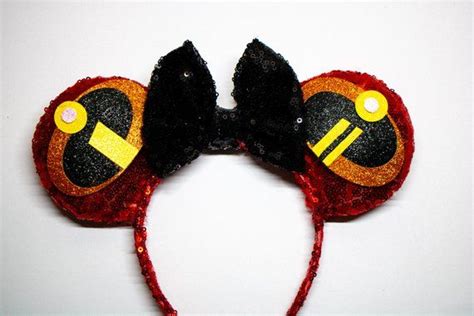 Incredibles Inspired Mouse Ears Etsy Diy Mickey Ears Minnie Mouse Ears Diy Disney Mouse Ears