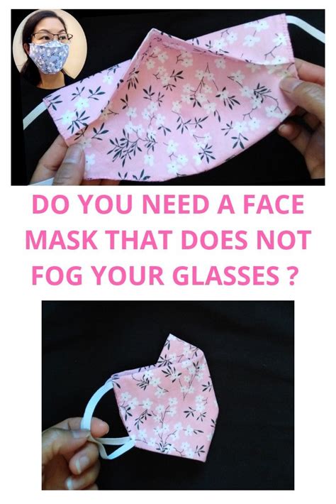 TUTORIAL 3D FACE MASK WITH FILTER POCKET NO FOG ON GLASSES NO