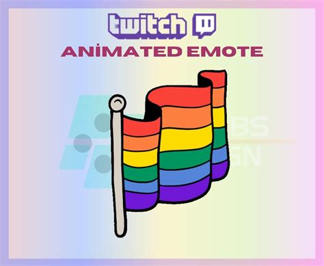 Animated Twitch Emote Pride Flag Emote Lgbtq Emote Animated Flag Emote Pride For Streamers