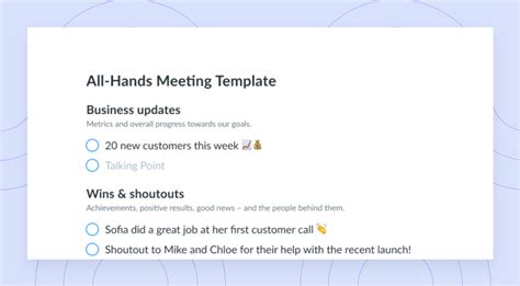 All-Hands Meeting Agenda Template | Foster a Culture of Collaboration