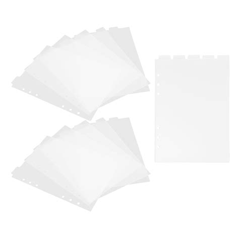 Clear Plastic Binder Dividers With Tabs For Pocketbook Transparent Pvc