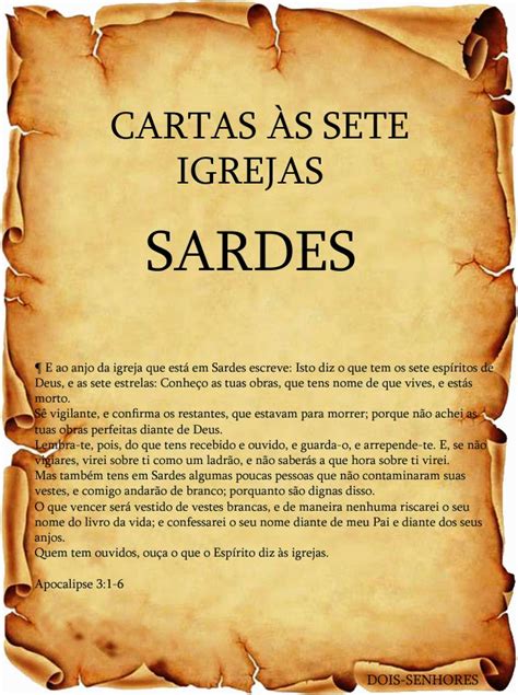 Carta à igreja em Sardes Tel Tsion