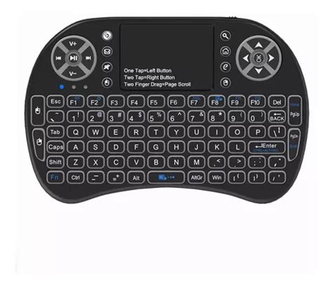 Mini Teclado Inalambrico Touchpad Iluminado Smart Tv Xbox Pc Meses Sin Interés