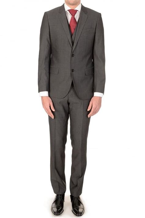 Boss Hugo Boss Huge3genius We 3 Piece Suit Charcoal Clothing From