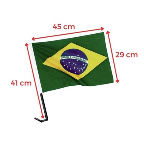 Bandeira Do Brasil Para Porta De Carro Aste Copa Do Mundo