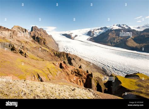 Skaftafellsjokull In The Skaftafell National Park This Glacier Like