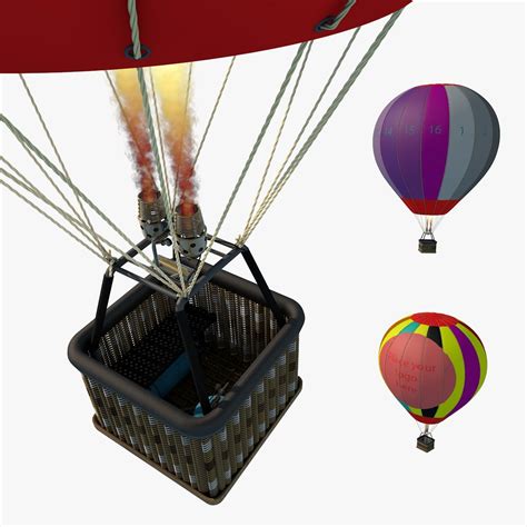 Hot Air Balloon Free D Model Ds Obj Blend Fbx Mtl Free D