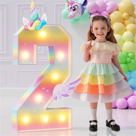 Amazon.com: imprsv Marquee Numbers Birthday Decorations: 3ft Large ...