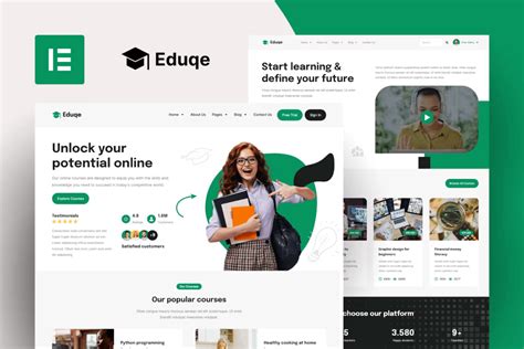 Eduqe Online Courses Elementor Template Kit