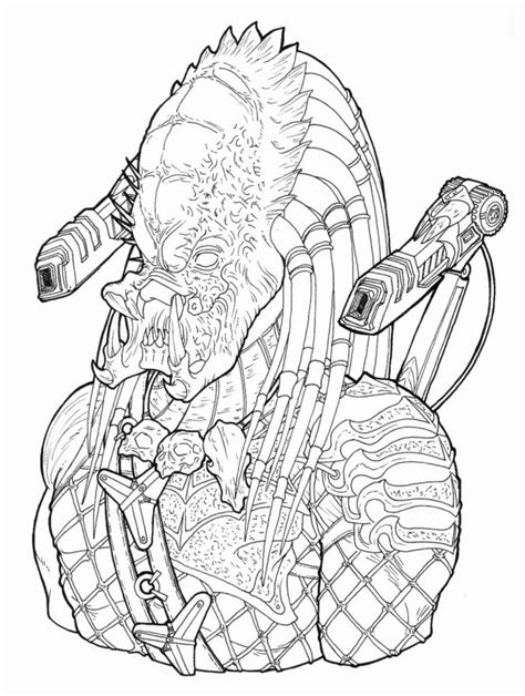 Predator Mask Coloring Pages