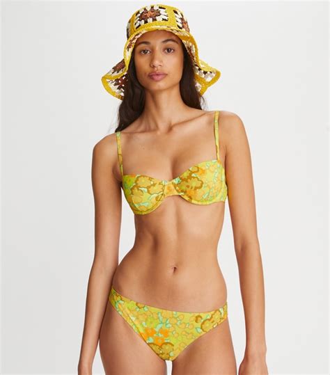 Printed Underwire Bikini Top Women S Designer Two Pieces Tory Burch