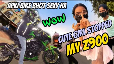 Cute Stranger Girls Asking For Ride 😍 On Z900😍 Her Dreams Come True😮🥳 Apka Bike Bohot Sexy Ha🥰🥰