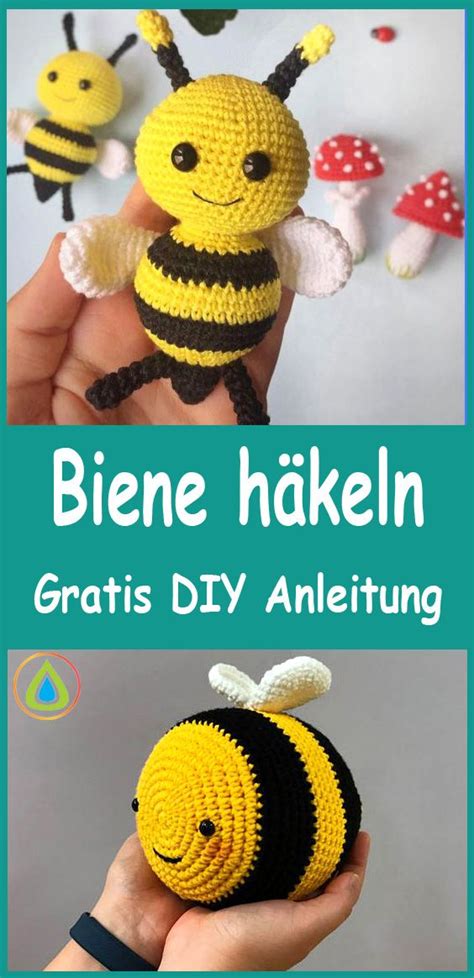 Biene häkeln Einfache gratis Anleitung Amigurumi häkeln biene