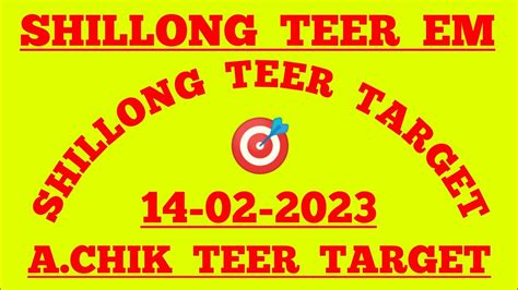 Achik Teer Shillong Teer Achik Teer Target Shillong Teer Target