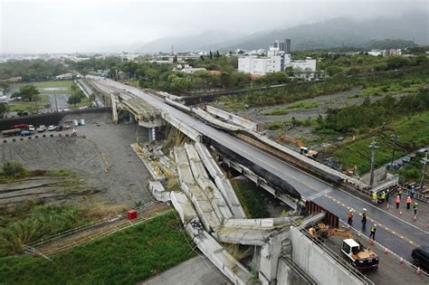 空拍看台灣／花蓮大地震玉興橋成斷橋 工程人員搶修中 生活萬象 聯合報