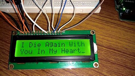 Arduino Lcd Display Song Lyrics Youtube