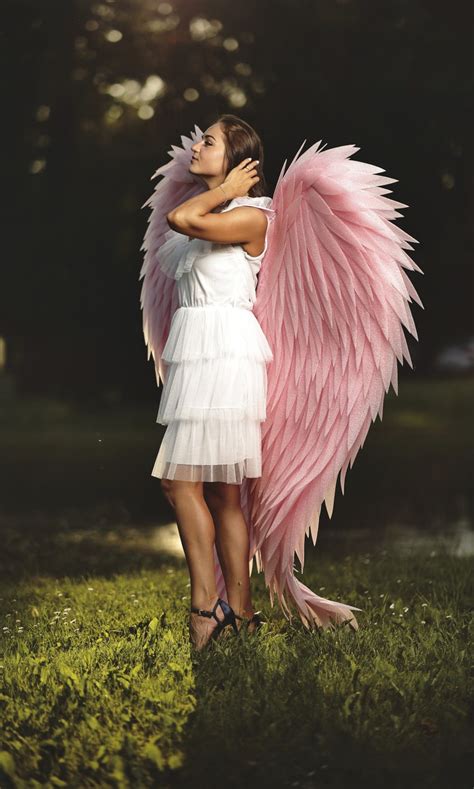 Pink Angel Wings Costume Photoshoots Prop Cosplay Costume Etsy Canada