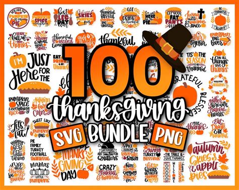 Thanksgiving Svg Bundle Fall Svg Thankful Svg Etsy