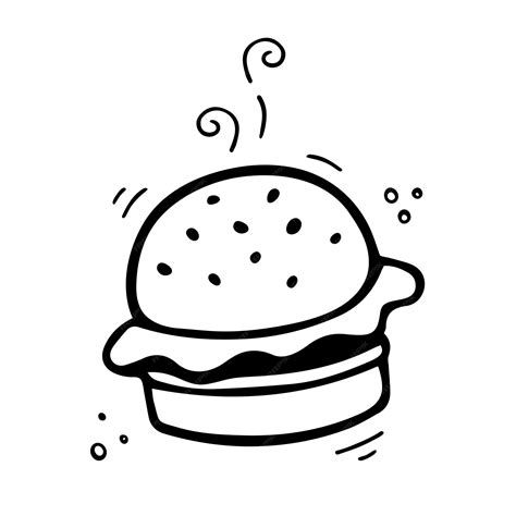 Hamburger Dessiné à La Main Croquis De Burger Illustration De