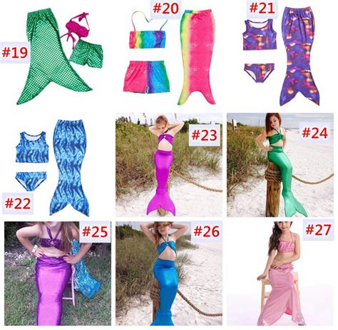 Chicas Sirena Cola Bikini Traje Ni Os Insectos Nadar Sirena Finos Traje De Ba O Traje De Ba O