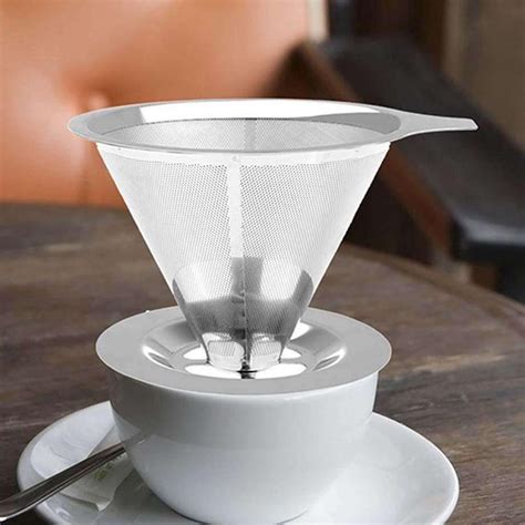 LYUMO Household Stainless Steel Coffee Filter Reusable Funnel Filter ...