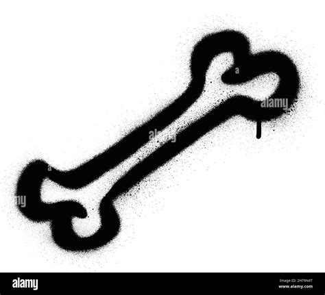 graffiti bone sprayed in black on white Stock Vector Image & Art - Alamy
