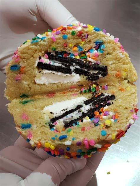 birthday cake stuffed cookie desserts cake food