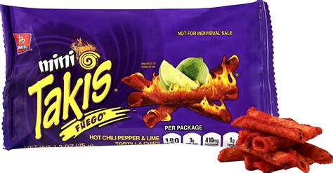 Barcel Mini Takis Crunchy Rolled Tortilla Chips Fuego Flavor Hot