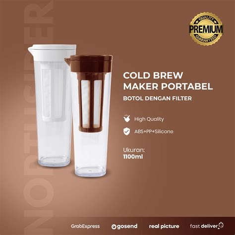 Jual Cold Brew Coffee Tea Maker Infuser 1100ml Alat Kopi Teh FTK250