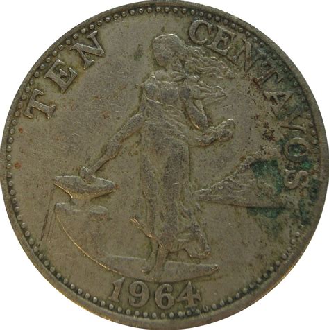 1964 Philippine Ten Centavo