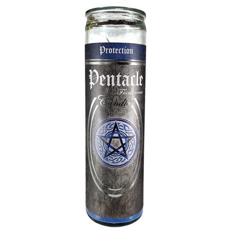 7 Day Glass Ritual Candle Pentacle Frankincense The Witches Sage Llc