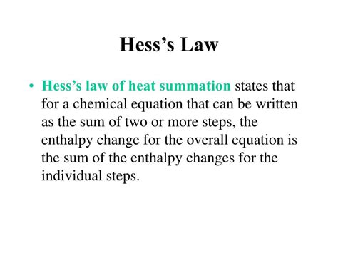 PPT - Hess’s Law PowerPoint Presentation, free download - ID:456765