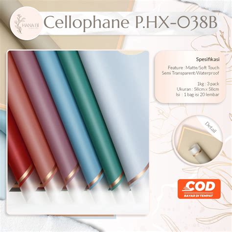 Jual Lembar Cellophane Flower Wrapping Paper Kertas Buket Bunga