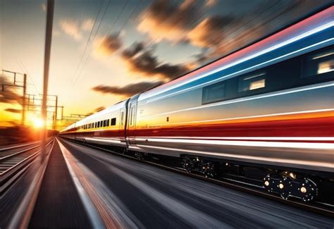 Premium Ai Image Beautiful Photo Of High Speed Modern Commuter Train