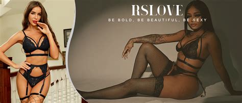 Rslove Sexy Lingerie For Women Floral Lace Bra And Panty Set Pieces