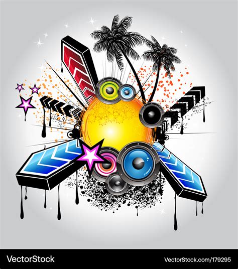 Tropical Disco Royalty Free Vector Image Vectorstock