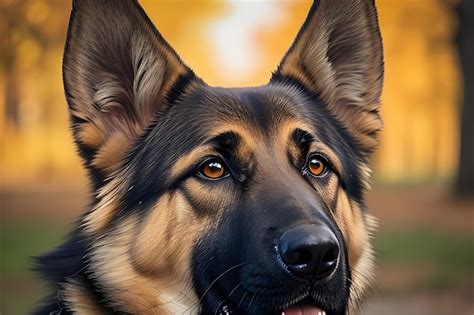 Premium Ai Image German Shepherds Fearless Stare