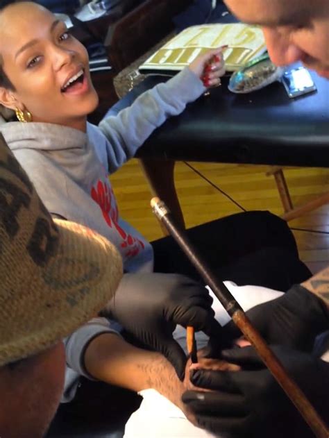 Rihanna Hand Tattoo