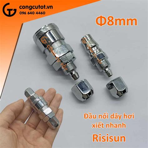 Đầu nối dây hơi nhanh Φ8mm Risisun